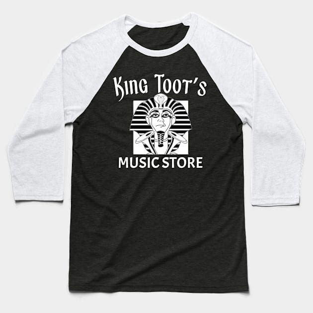 King Toot's Music Store Baseball T-Shirt by Teesbyhugo